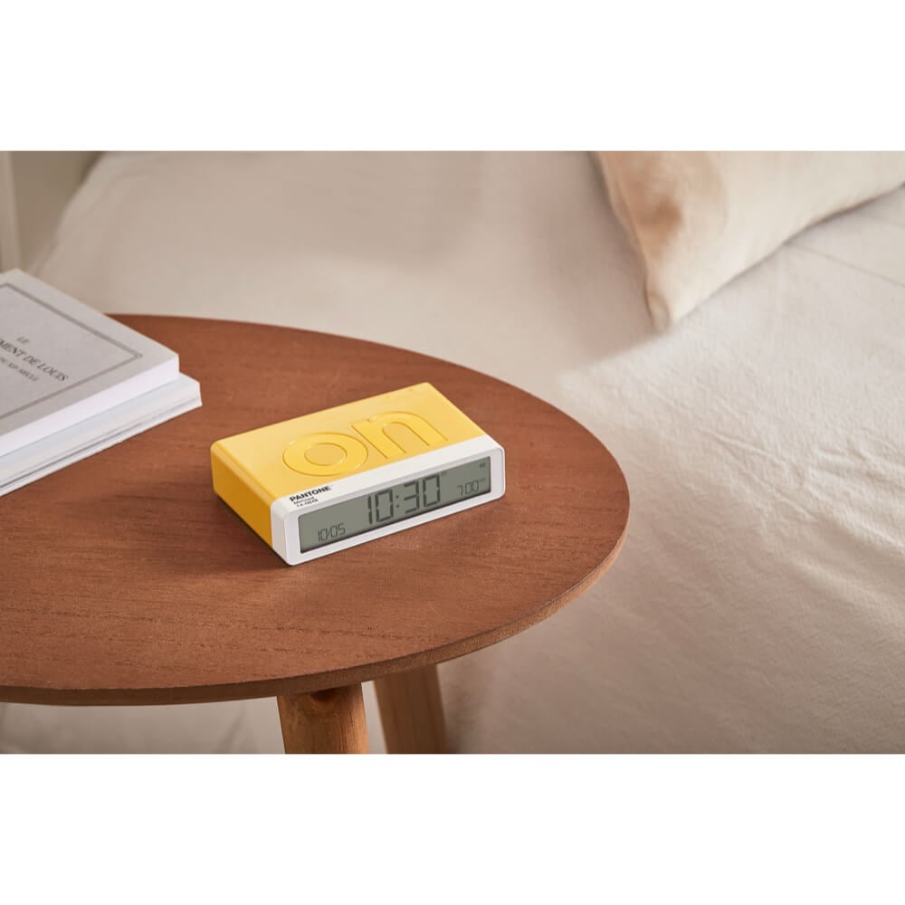 นาฬิกาตั้งโต๊ะขนาดเล็ก LEXON Flip+ Alarm Clock PANTONE สีส้ม Mimosa